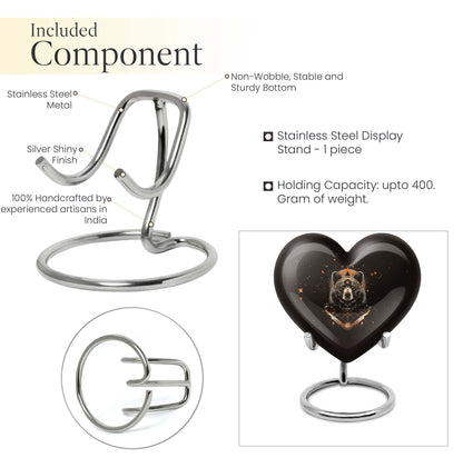 Heart-shaped bear Urn
