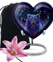 10-inch heart-shaped bear urn