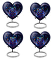 10-inch heart-shaped bear urn with butterfly theme, 