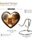 10-inch Heart-shaped Bear Urn for human ashes 