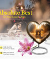10-inch Heart-shaped Bear Urn for human ashes 