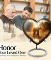 10-inch Heart-shaped Bear Urn for human ashes 