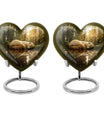 heart-shaped bear urn for cremation ashes
