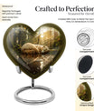heart-shaped bear urn for cremation ashes
