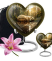 heart-shaped bear urn for cremation ashes