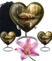 heart-shaped bear urn for cremation ashes