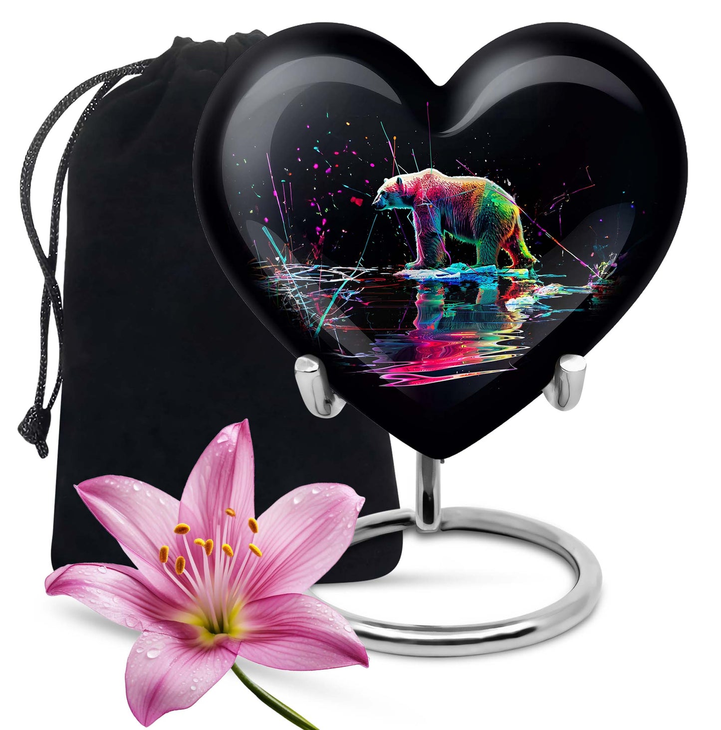 bear urn heart