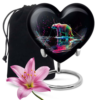 bear urn heart