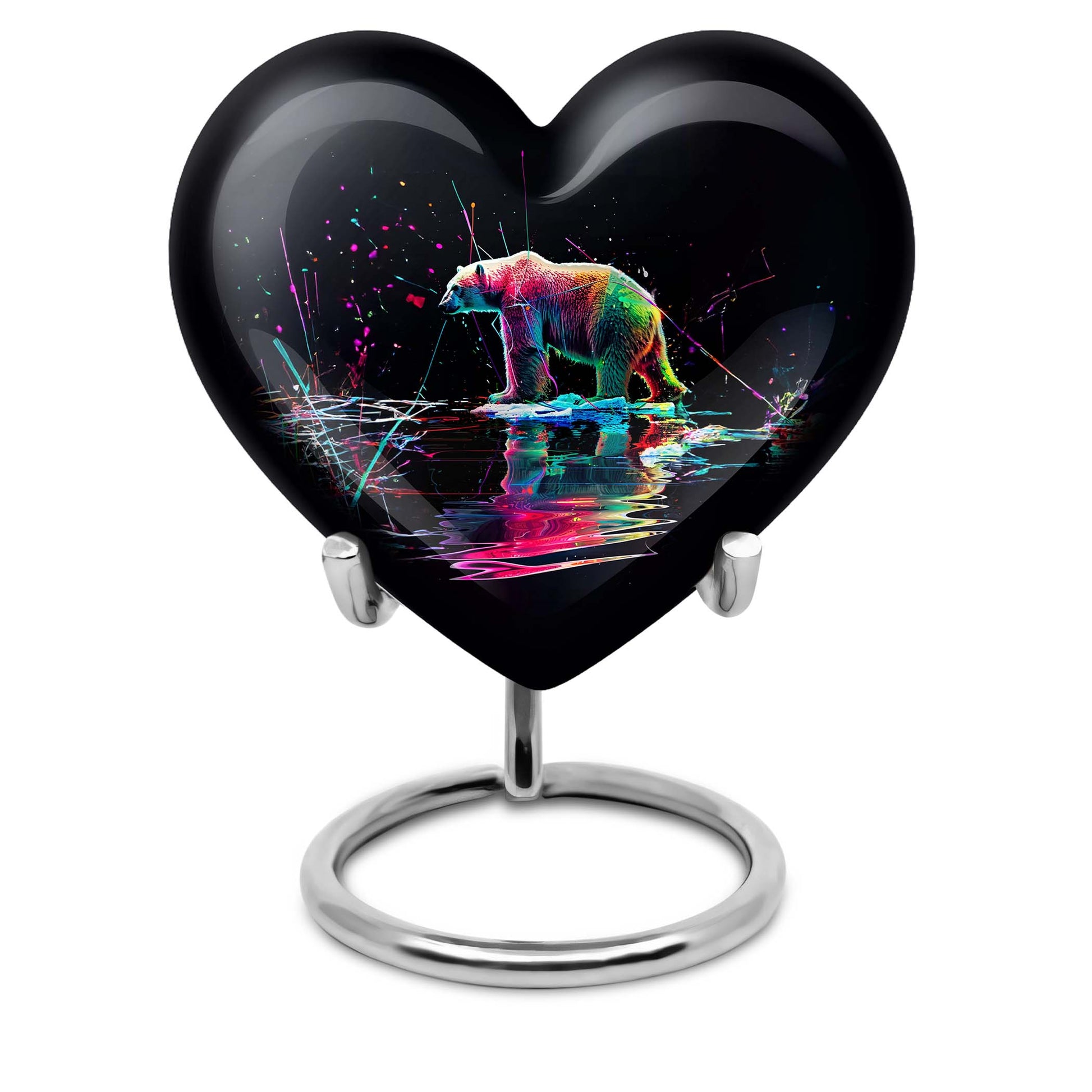 bear urn heart