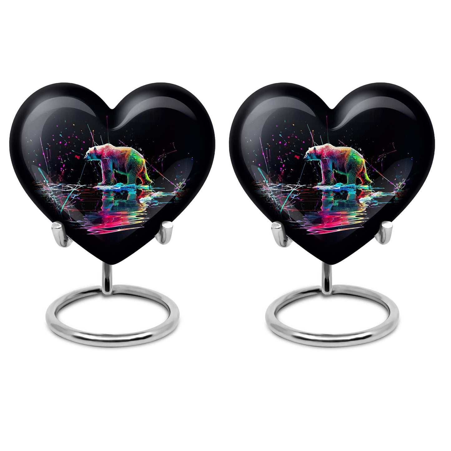 bear urn heart