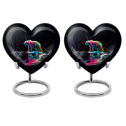 bear urn heart