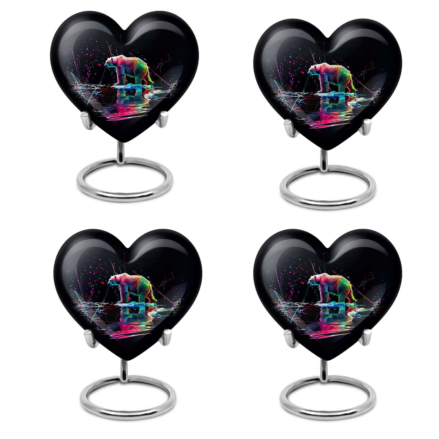 bear urn heart