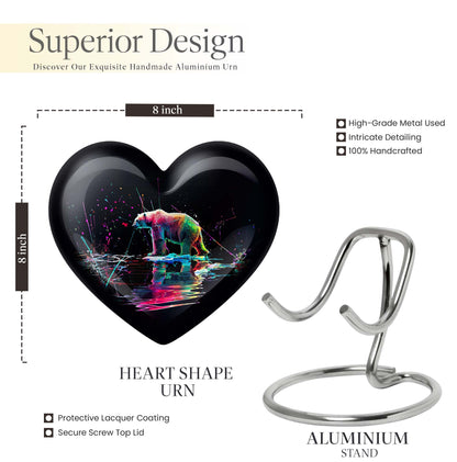 bear urn heart