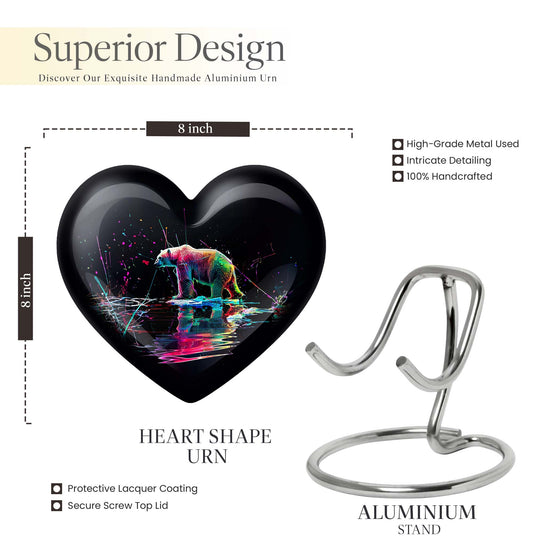 bear urn heart