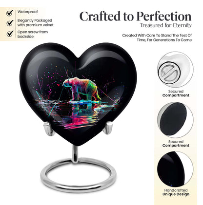 bear urn heart