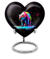 heart-shaped bear urn