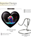 heart-shaped bear urn