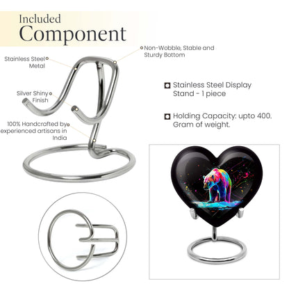 heart-shaped bear urn