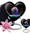 heart-shaped bear urn