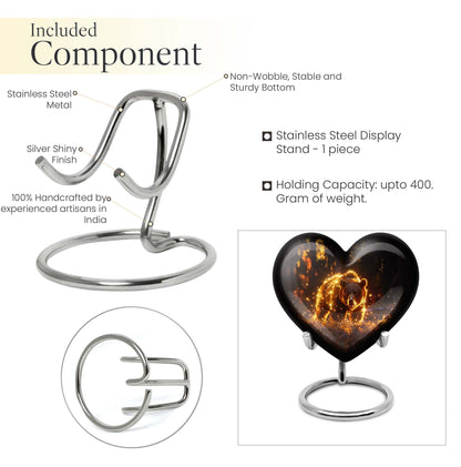 10-inch butterfly-themed heart-shaped bear urn, crafted from aluminium for memorial ashes