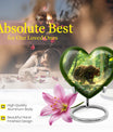 10-inch heart-shaped bear urn with butterfly theme, made of aluminium and customization option