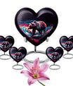 Bear Theme Large Urn With 4 Keepsake Urn