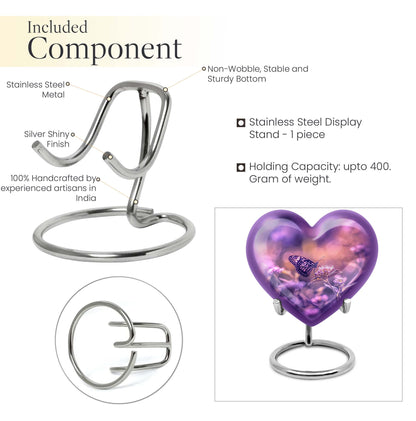 Butterfly themed Heart Memorial Urn