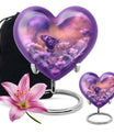 Butterfly themed Heart Memorial Urn