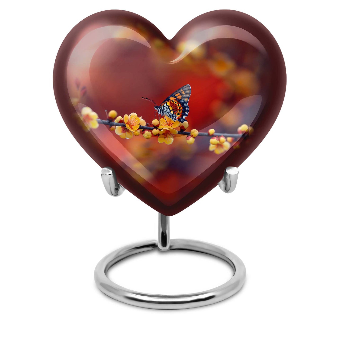 butterfly heart urn for human ashes