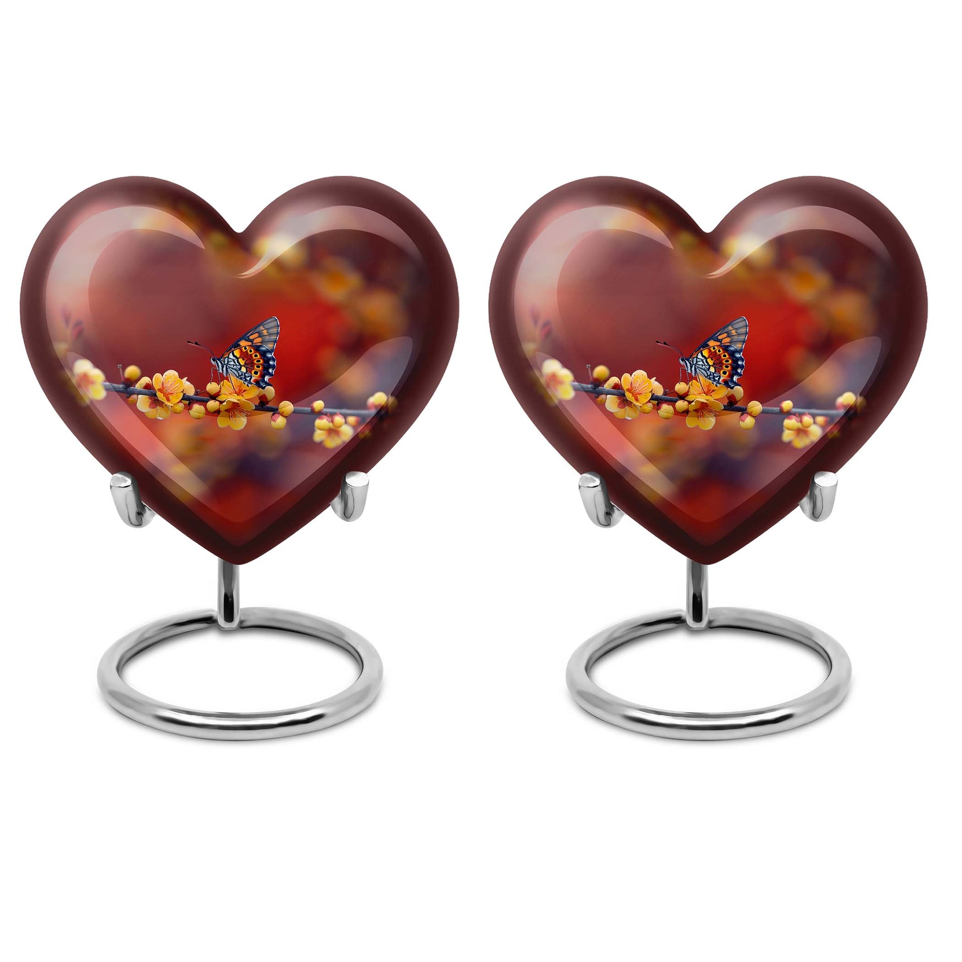butterfly heart urn for human ashes