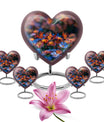 10-inch butterfly heart urn, memorial urn for ashes, personalized with engraving