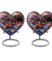 10-inch butterfly heart urn, memorial urn for ashes, personalized with engraving