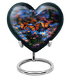 Heart memorial large urn for human ashes, customizable