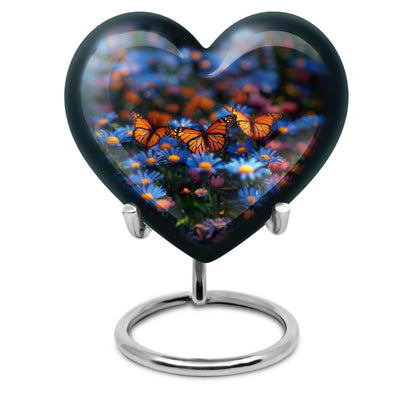 Heart memorial large urn for human ashes, customizable