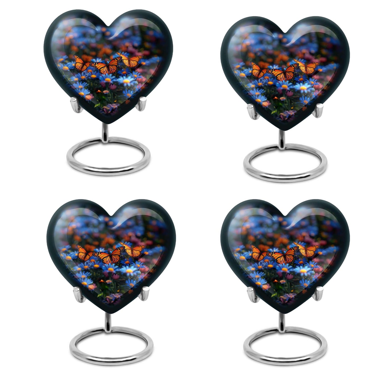 Heart memorial large urn for human ashes, customizable