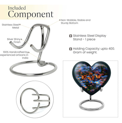 Heart memorial large urn for human ashes, customizable