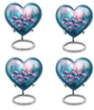10-inch heart-shaped butterfly urn for adult human ashes with personal engraving option