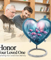 10-inch heart-shaped butterfly urn for adult human ashes with personal engraving option