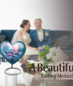 10-inch heart-shaped butterfly urn for adult human ashes with personal engraving option