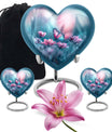 10-inch heart-shaped butterfly urn for adult human ashes with personal engraving option