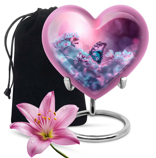 heart-shaped burial urn 