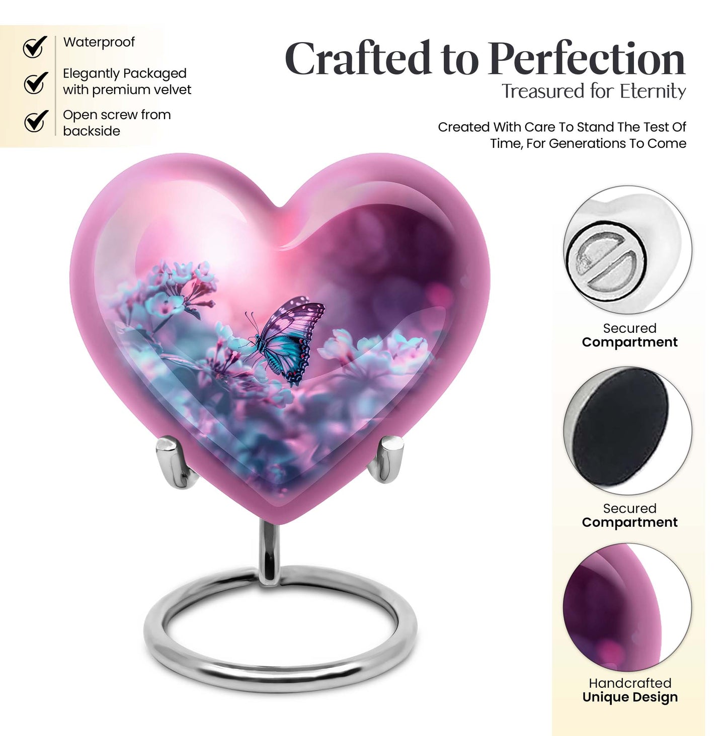 heart-shaped burial urn 