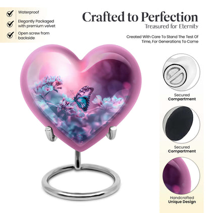 heart-shaped burial urn 