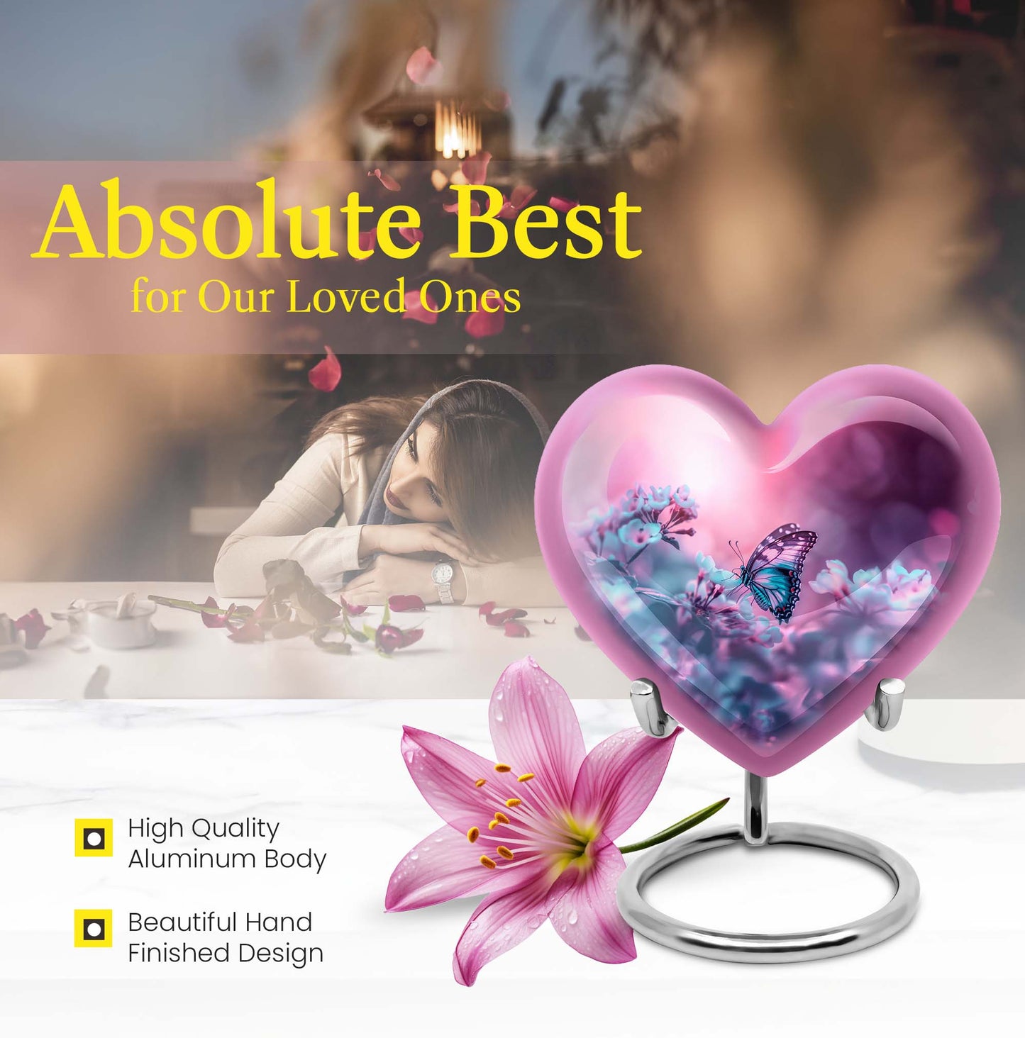 heart-shaped burial urn 