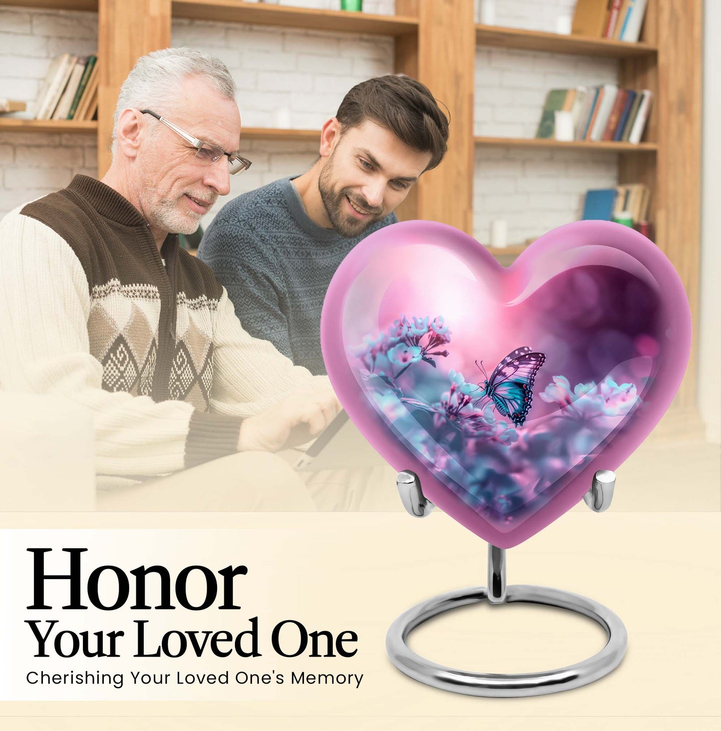 heart-shaped burial urn 