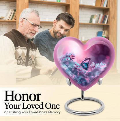 heart-shaped burial urn 
