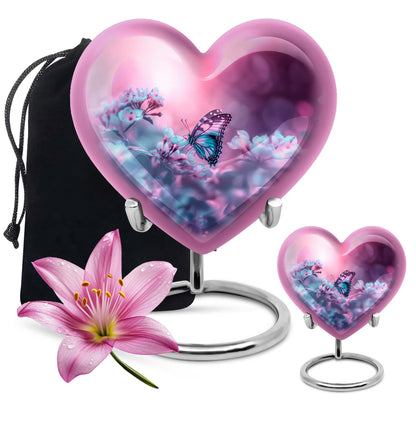 heart-shaped burial urn 