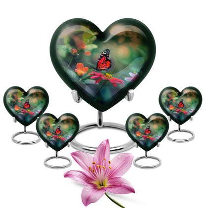 10-inch Butterfly Heart Urn