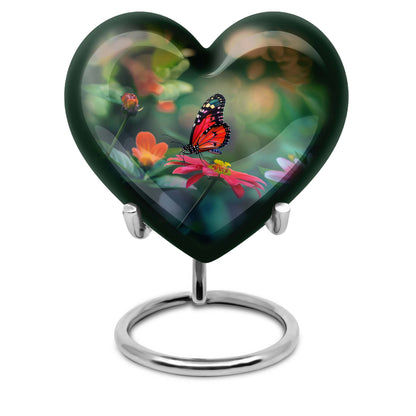 10-inch Butterfly Heart Urn