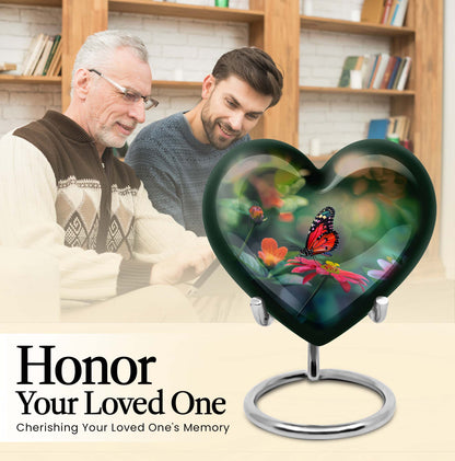 10-inch Butterfly Heart Urn